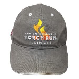 Law Enforcement Torch Run Illinois Strapback Baseball Cap Gray OS BWM Global